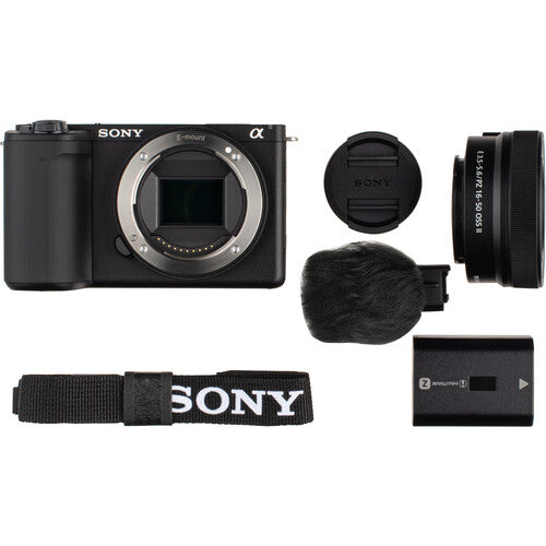 Sony ZV-E10 II Mirrorless Camera with 16-50mm f/3.5-5.6 Lens and Basic Bundle (Black)