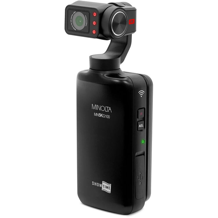 Minolta MN5KG100 UHD 5K 3-Axis Motorized Gimbal Pocket Camcorder