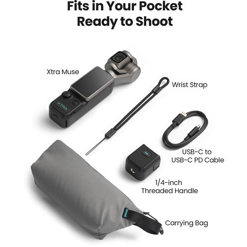 Xtra Muse Gimbal Action Camera Kit with microSD Card