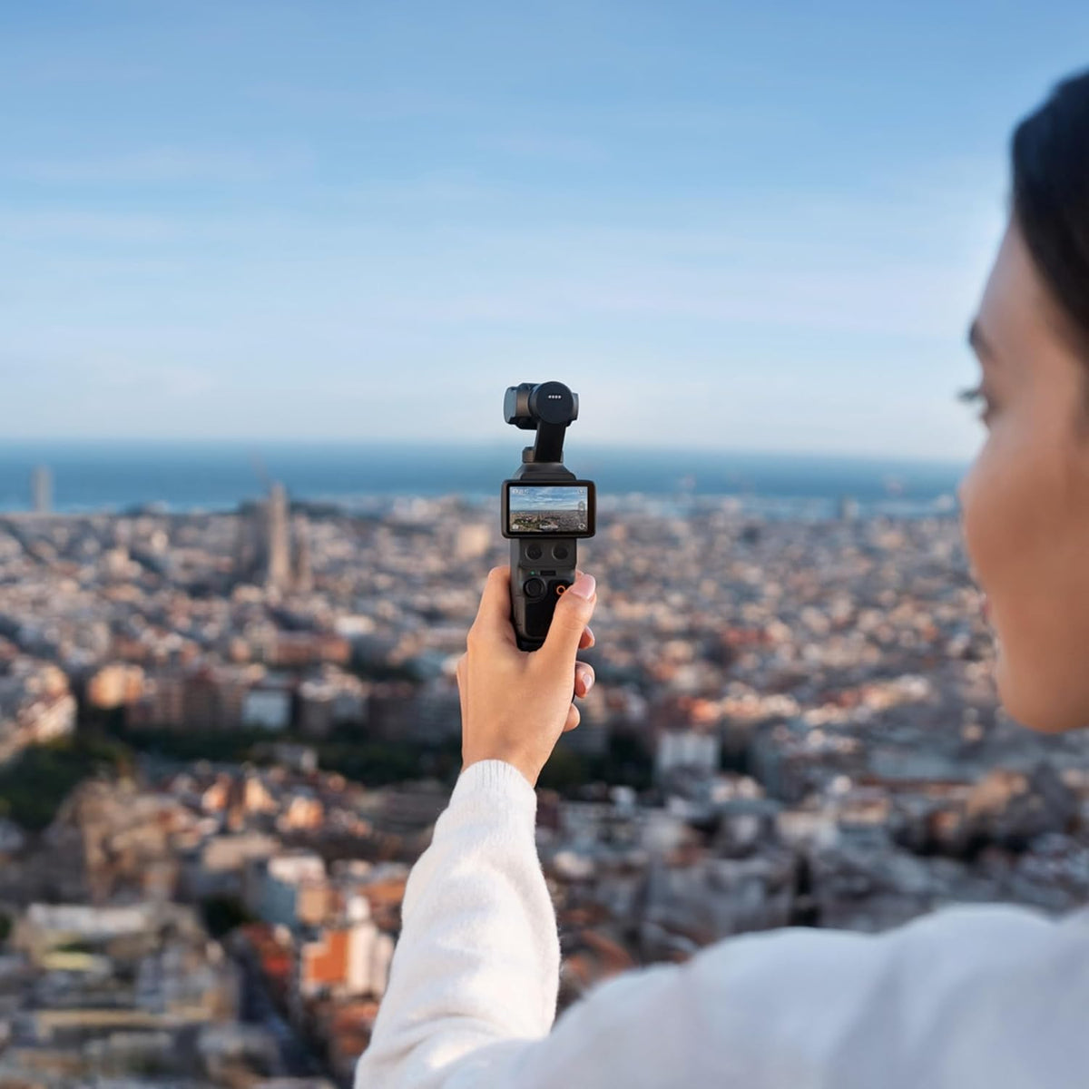 DJI Osmo Pocket 4 Creator Combo, Vlogging Cameras, 4K/240fps Vlog Camera, 3-Axis Stabilization, Active Track 7.0, Mic + Fill Light Included + 128GB Memory, + Selfie Stick + More
