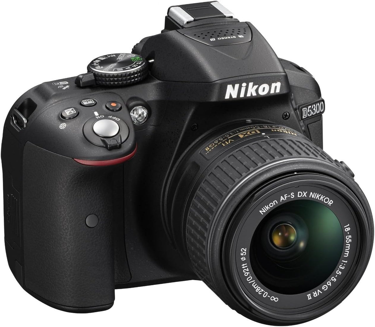 Nikon D5300 24.2 MP CMOS Digital SLR Camera with 18-55mm f/3.5-5.6G ED VR Auto Focus-S DX NIKKOR Zoom Lens (Black)